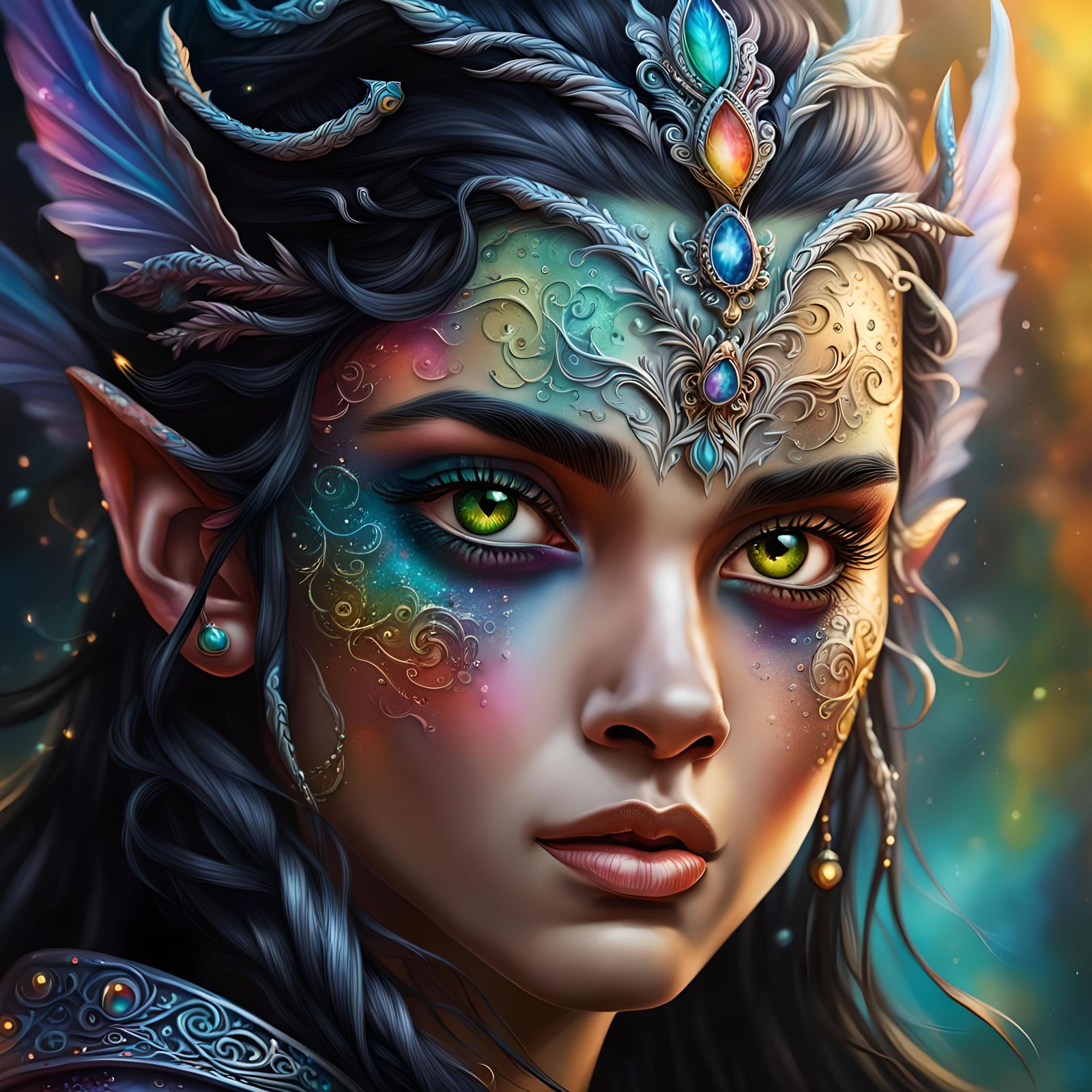 Elven Princess Portrait in Hyperrealistic Style