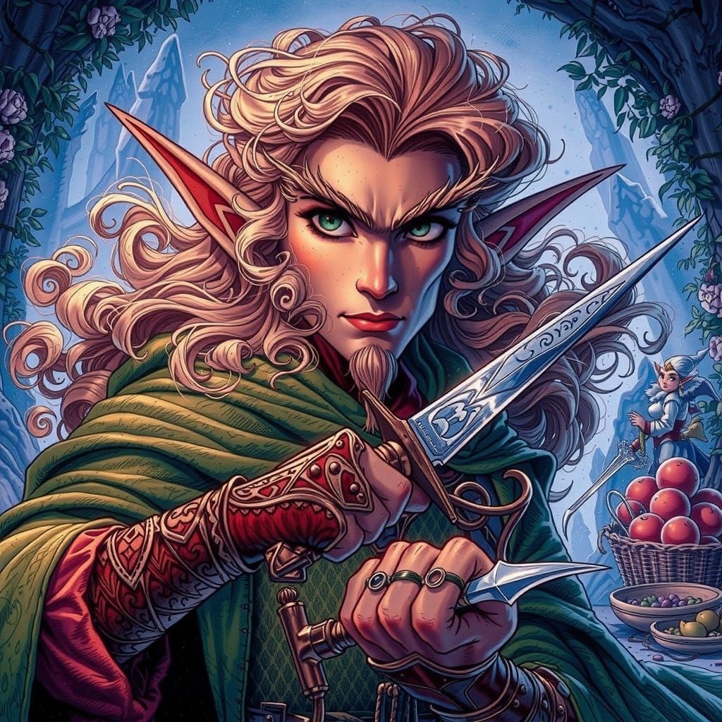 Cutter from Elfquest in Classic Comic Art Style