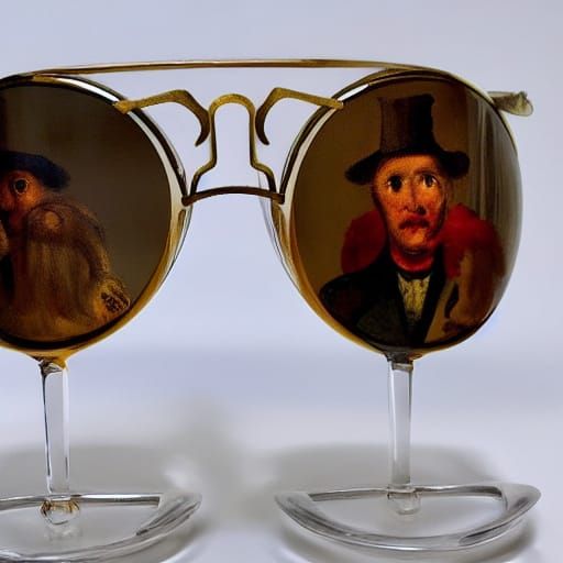 Abstract Faces Emerge from Glasses in Expressive Style