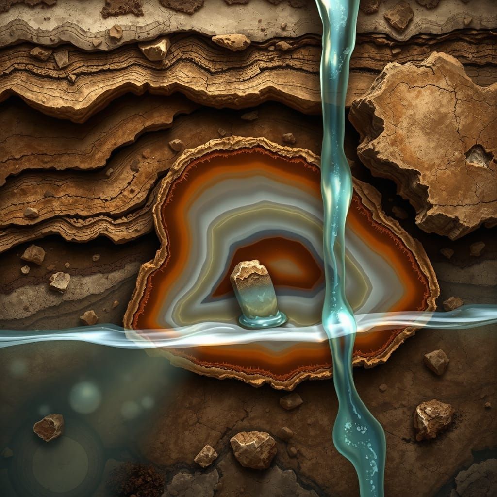 Petrified Wood Formation: Geological Process Illustrated