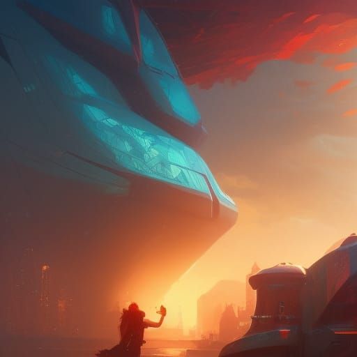 Weather Concept Art in Art Nouveau Style