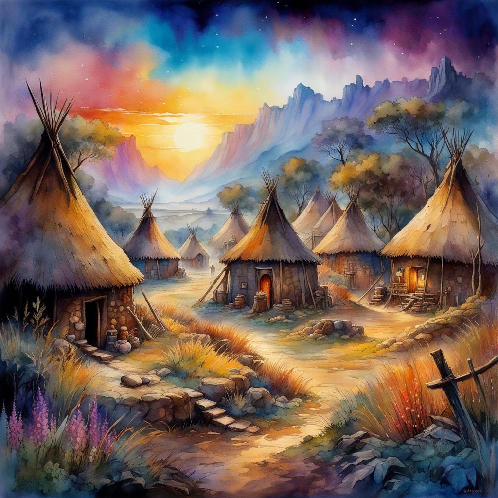 Neolithic tribal village