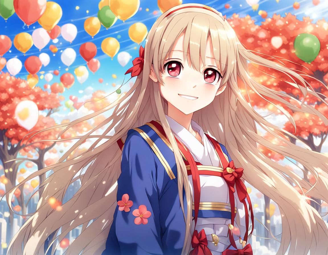 Happy March 8th Anime Girl Portrait