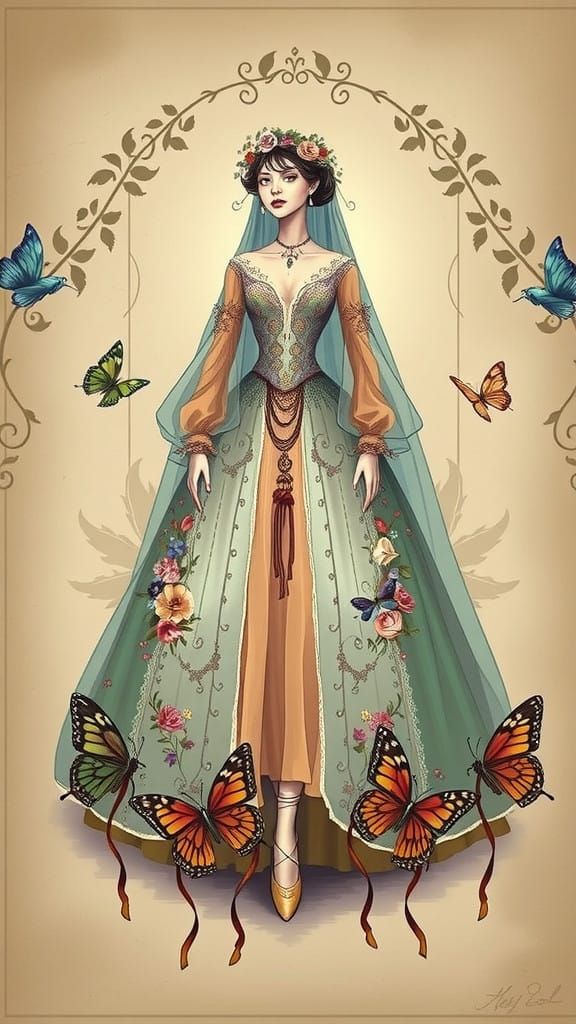 Ethereal Goddess in Lavender and Gold