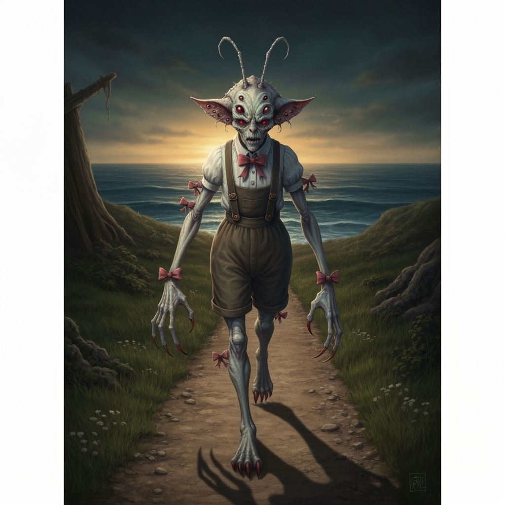 Lovecraftian Monster Walks to the Ocean