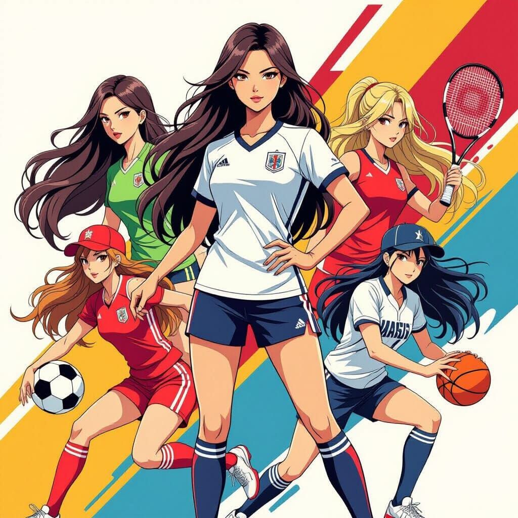 Women Athletes in Dynamic Sports Poster