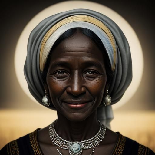 Smiling Bride in Franz Marc Style Portrait