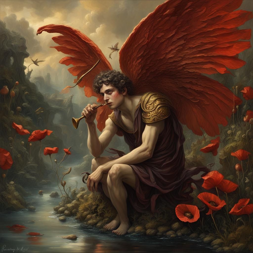 Hypnos: God of Sleep in Detailed Matte Painting