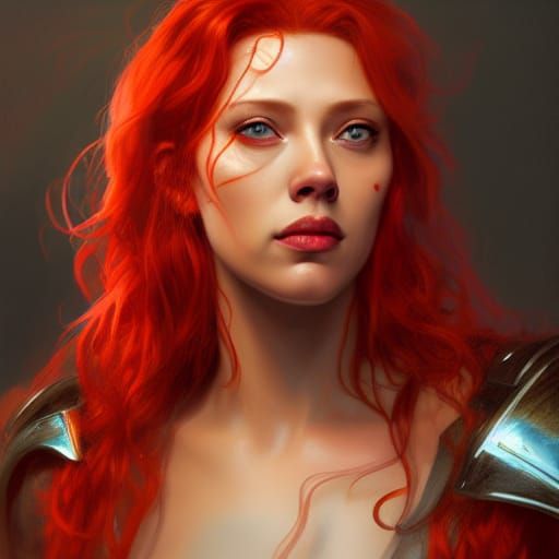 Medieval Warrior Portrait in Hyperdetailed Style