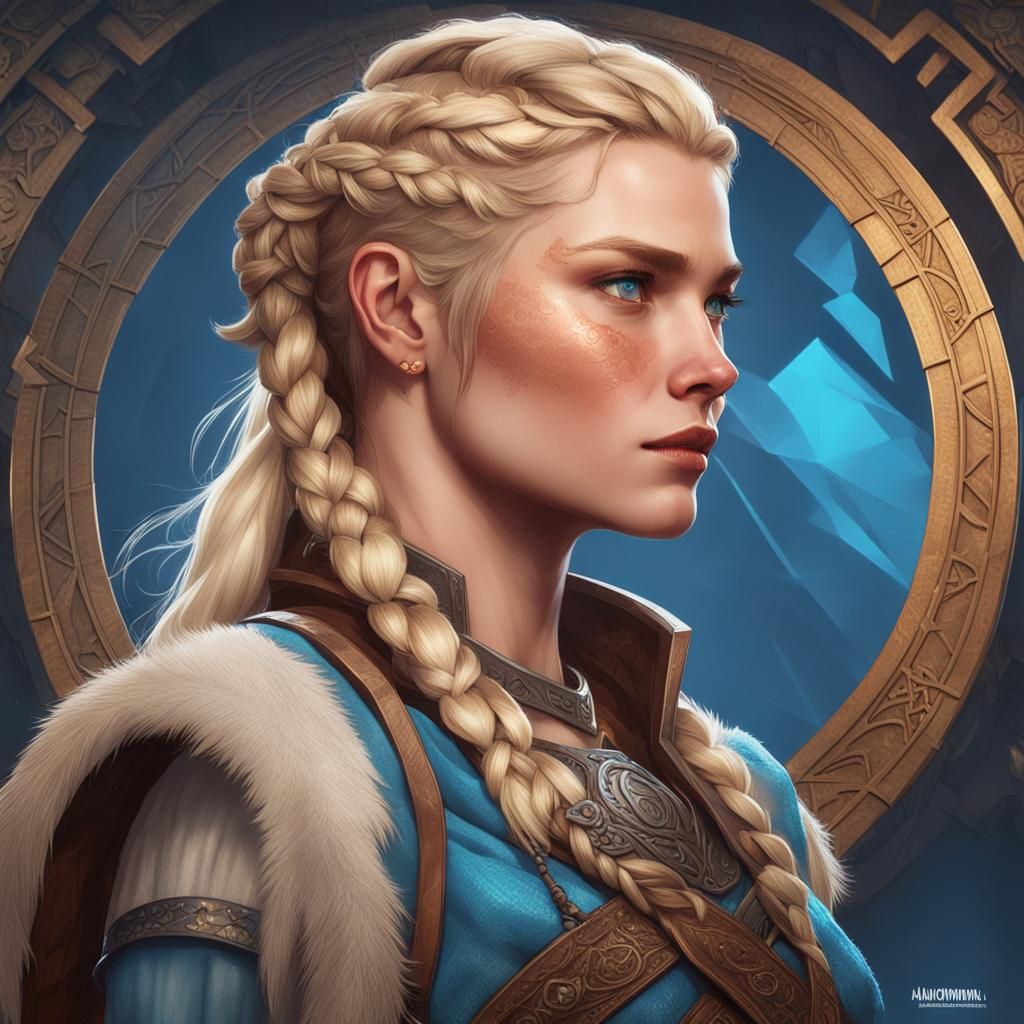 Astrid Hofferson Portrait in Art Nouveau Style