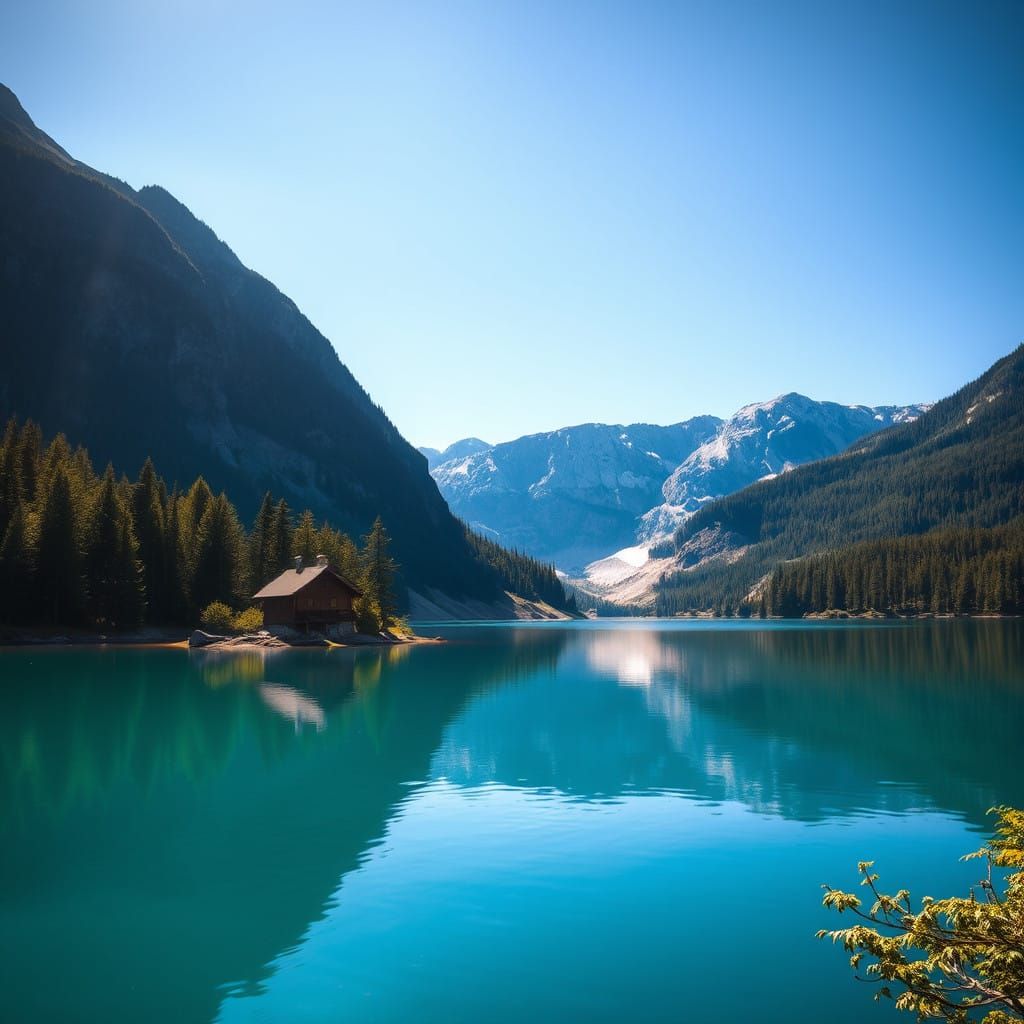 Serene Alpine Landscape in Soft Light