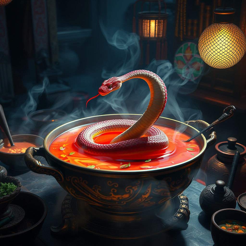 snake in the soup