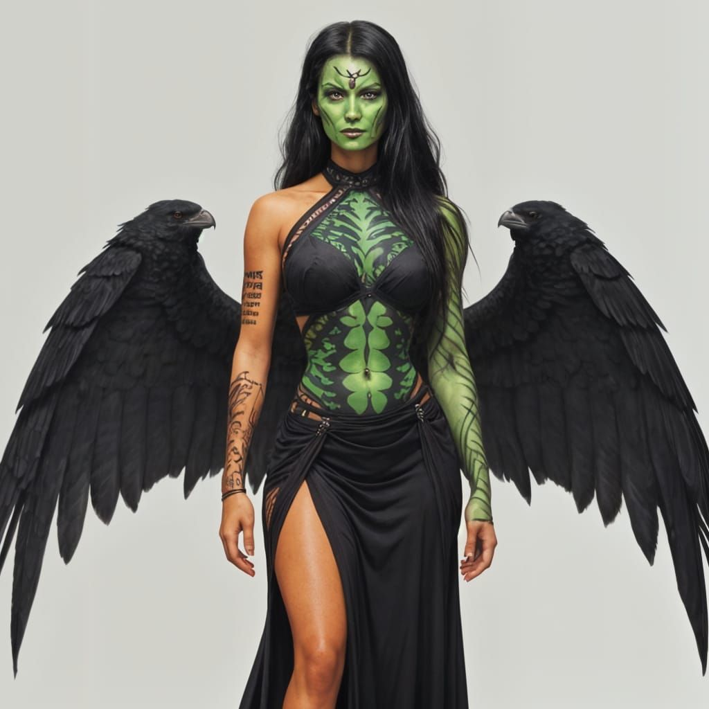 Cyberpunk Inspired Reptilian Hybrid Warrior in Face Paint an...