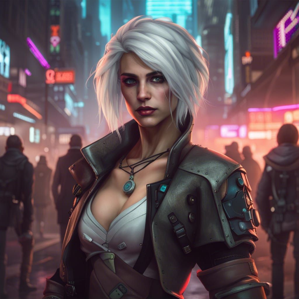 Ciri Enters a Cyberpunk World