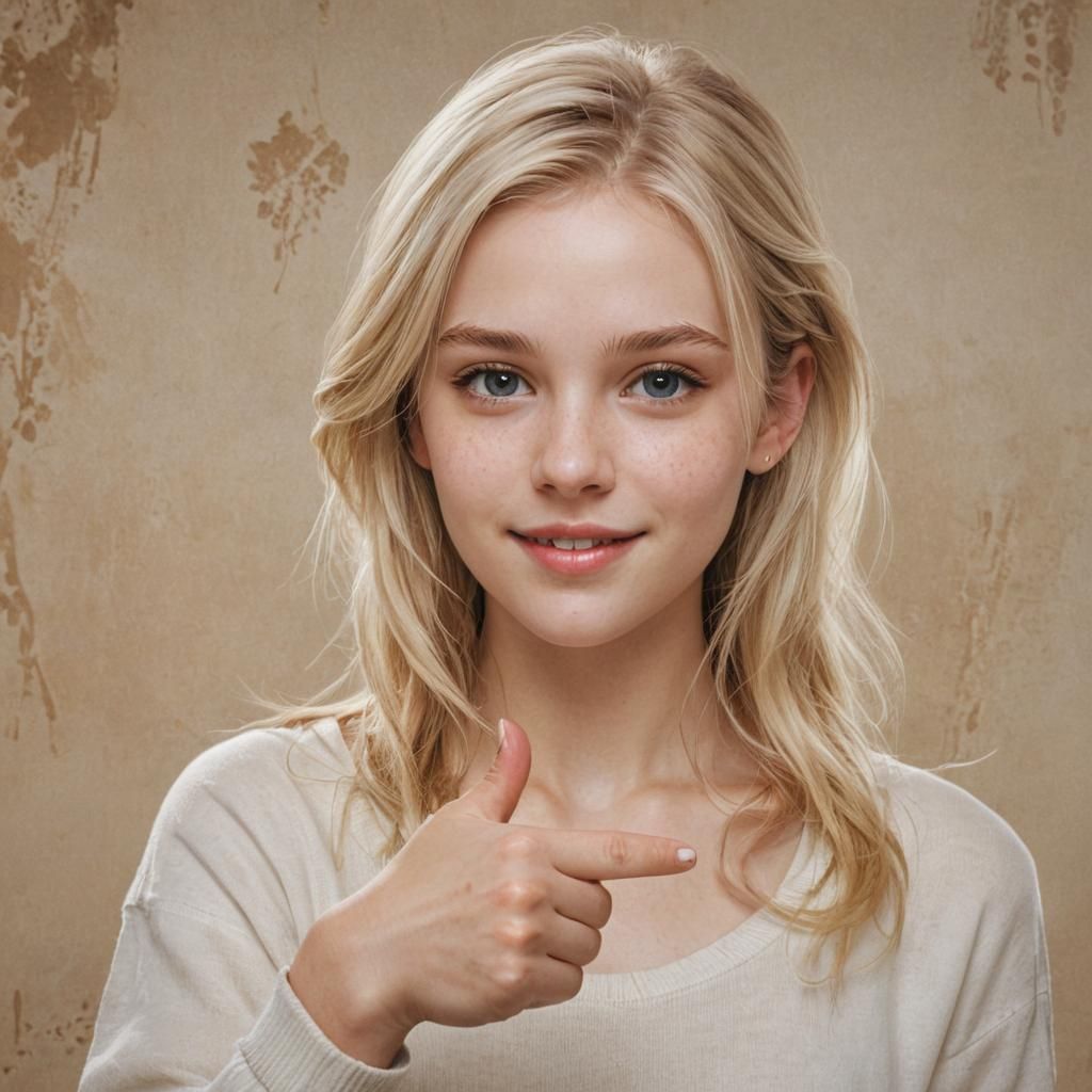 American Girl Gives Thumbs Up: Game Concept Art