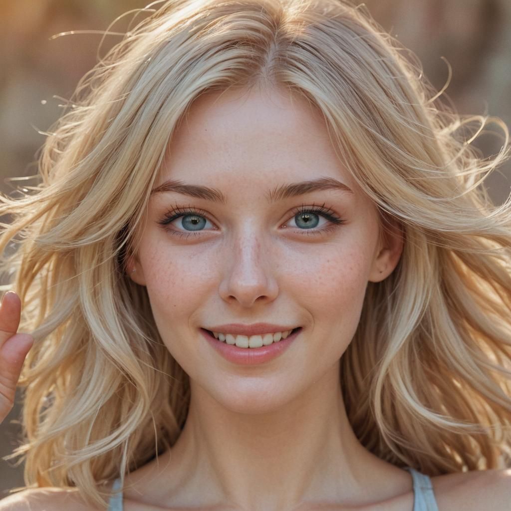 Optimistic Girl Portrait in Whimsical Concept Art Style