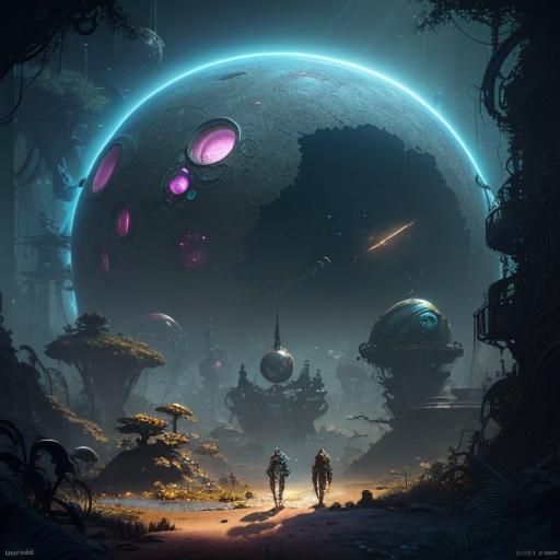 Biopunk Alien Jungle Fantasy in Deep Color