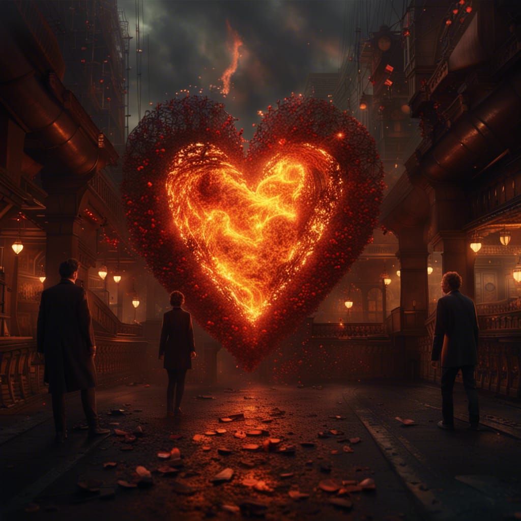 Hearts on Fire: Dramatic Digital Matte Painting