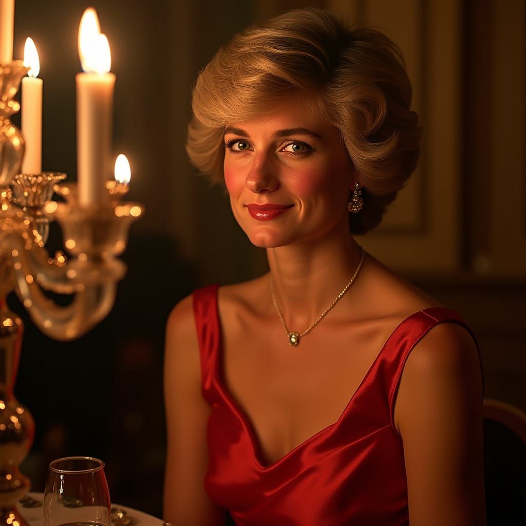 Royalty in Candlelit Elegance, Inspired by Sci-Fi Artistry