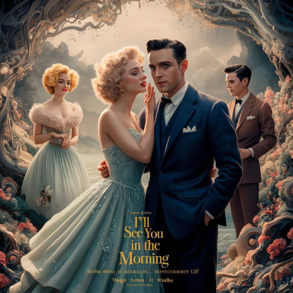 1950s Movie Scene with Marilyn Monroe: Matte Painting