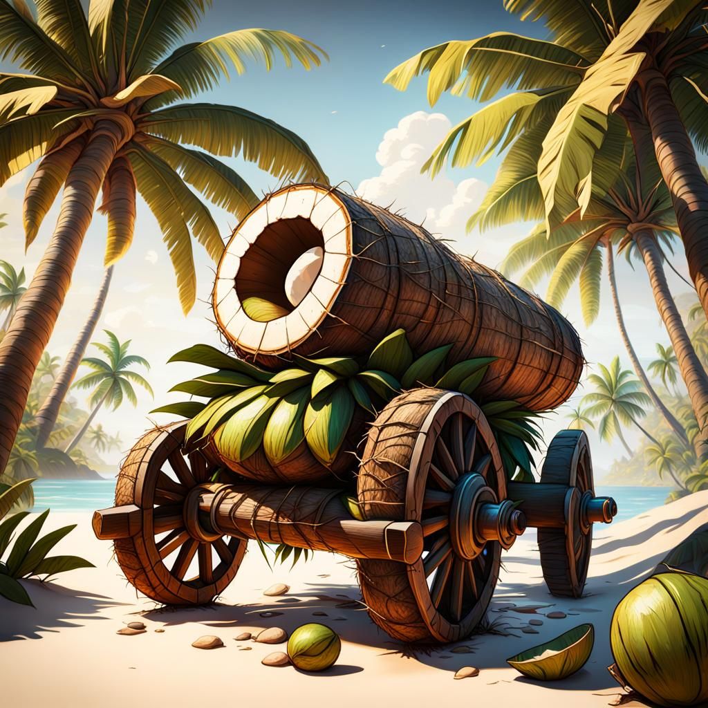 Cannon and Coconuts Fantasy Concept Art
