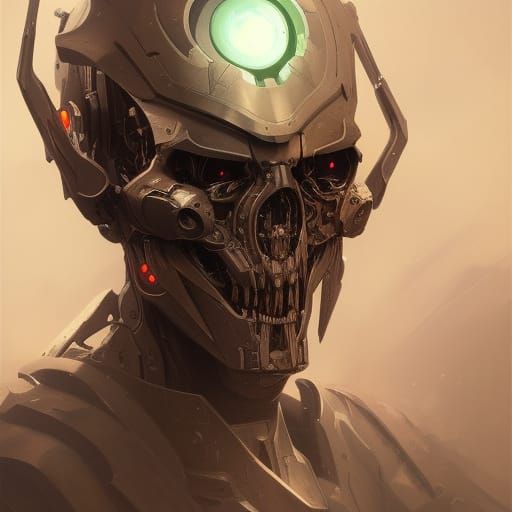 Dark Fantasy Cyborg Overlord Portrait