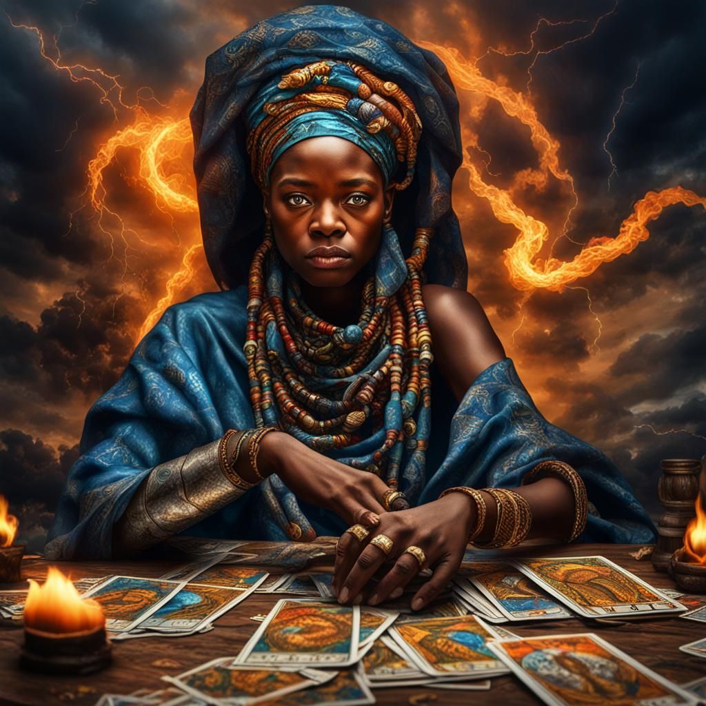 Oya Goddess of Storms: Hyperrealistic African Woman