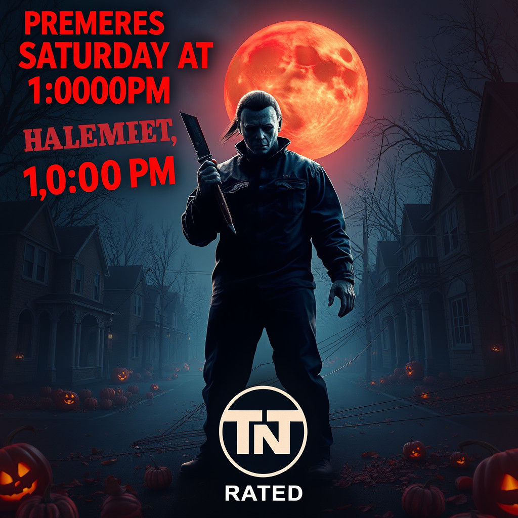 Michael Myers Halloween Poster: Looming Dread in Haddonfield