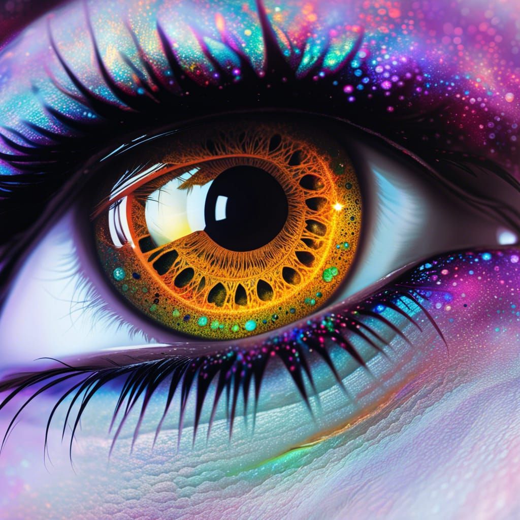 Intense Death Stare Eye in Astral Cosmic Style