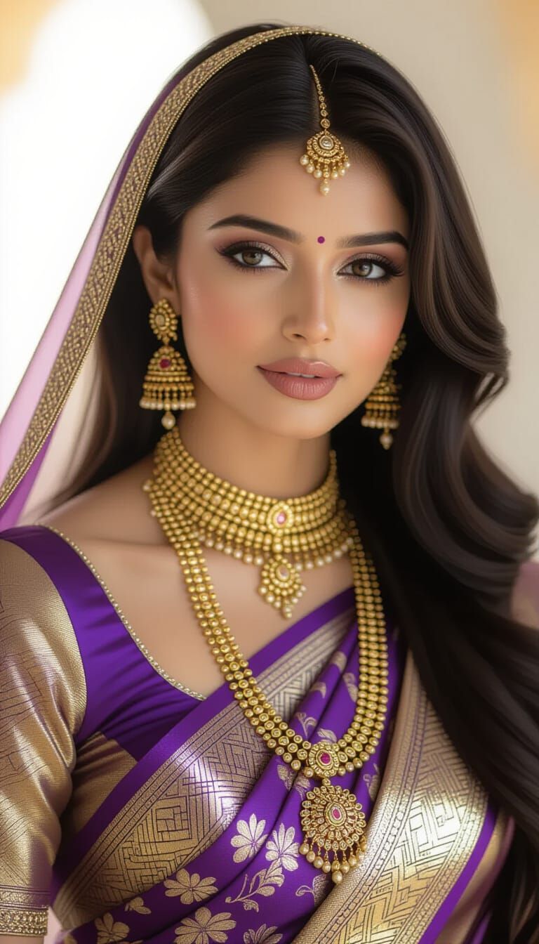 Banarasee Saree Portrait in Bollywood Style