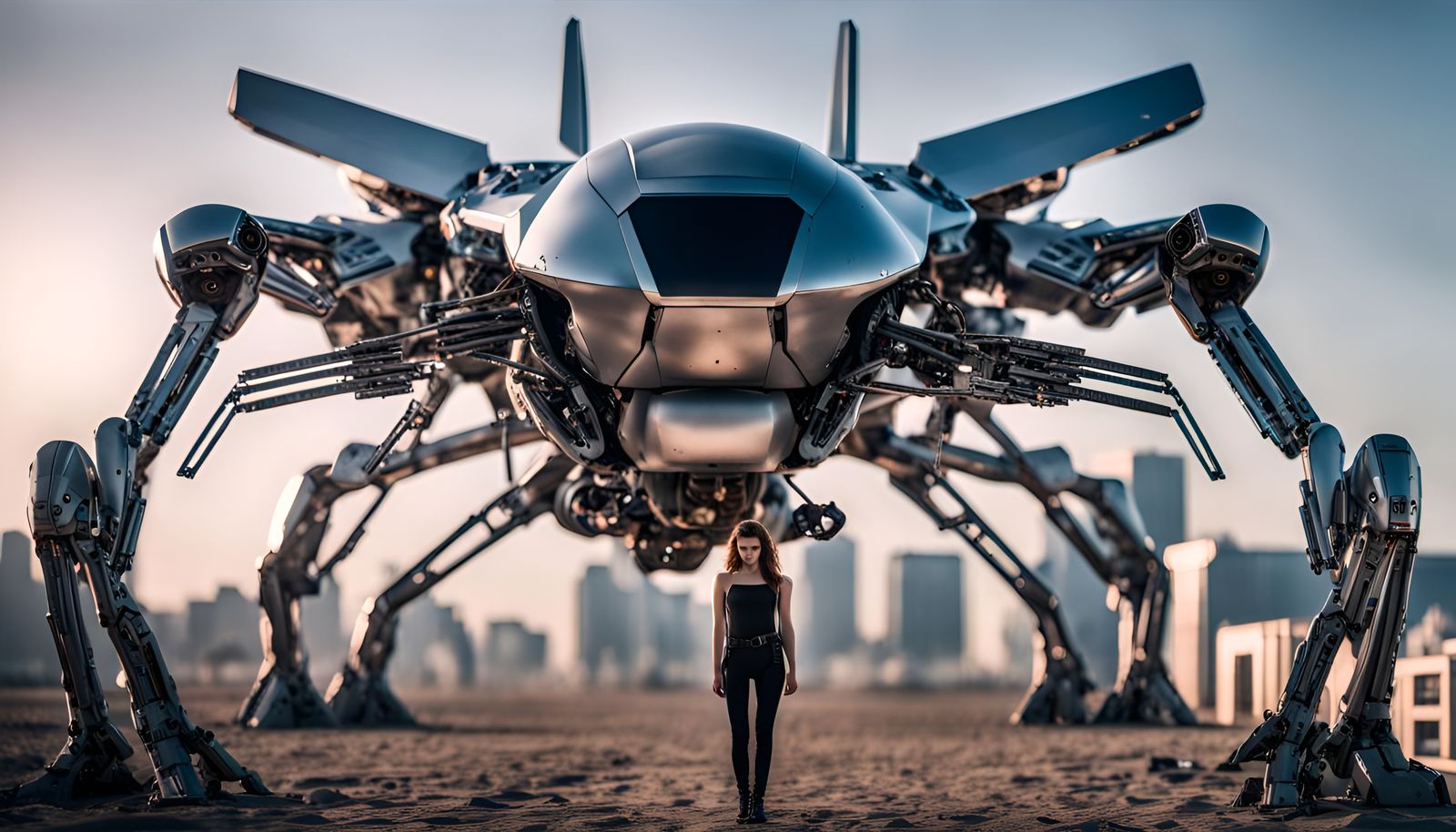 Lethal Barbara Palvin Terminator in Futuristic Spaceship