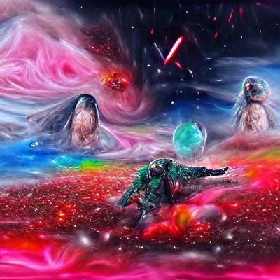 Galactic Empire Planet Destruction in Cosmic Illustration