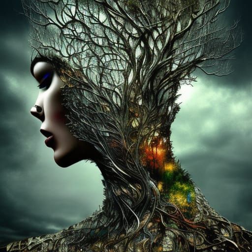 Epic Tree Fantasy in HDR Style