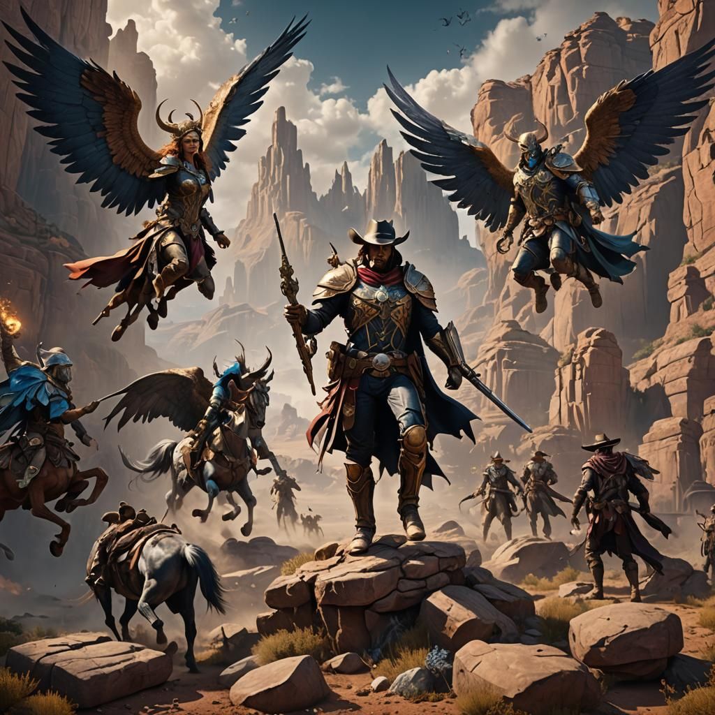 Archangels and Cowboys in Detailed Matte Painting