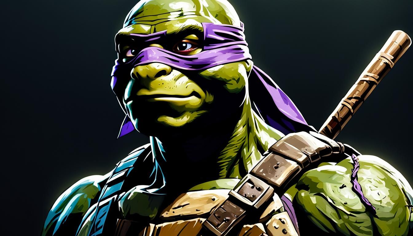 Donatello Portrait with Black Blindfold