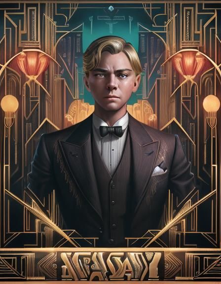 Art Deco Theatre Poster of The Great Gatsby