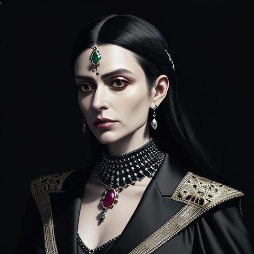 Jeweled Skull Charm Bracelet on Velvet