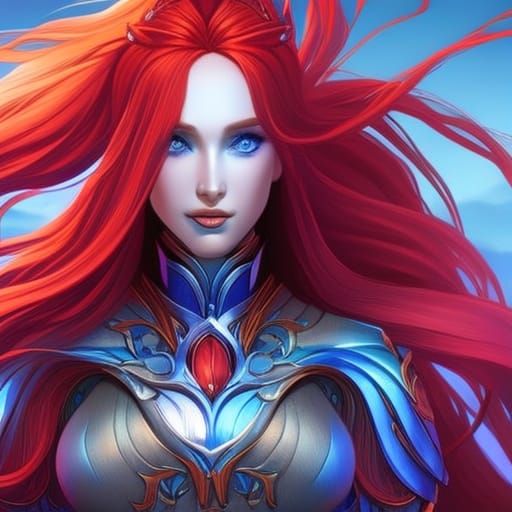 Mermaid Portrait in Hyperdetailed Concept Art Style