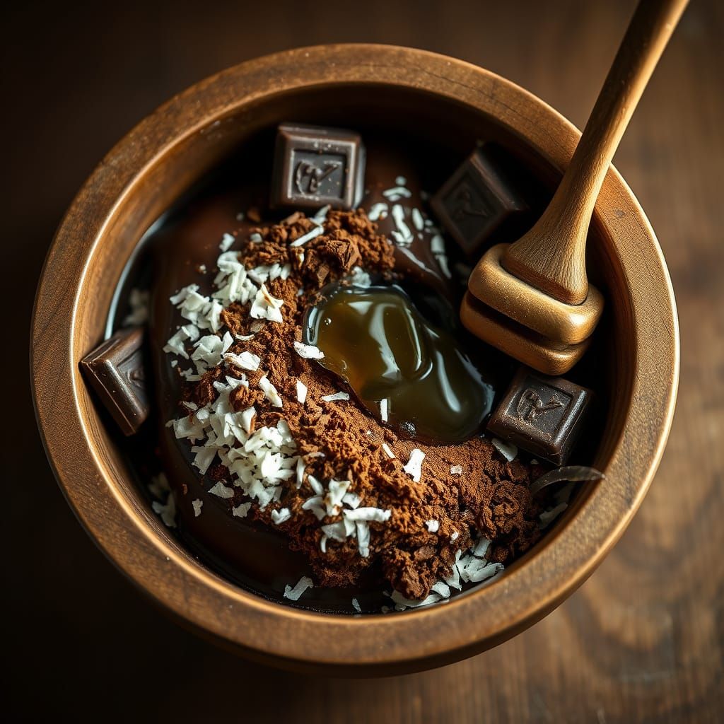 Rustic Dark Chocolate Still Life Photograph