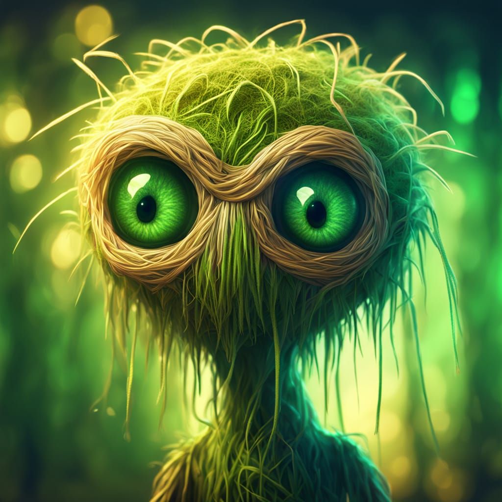 Eerie Straw Creature Concept Art in Digital Painting
