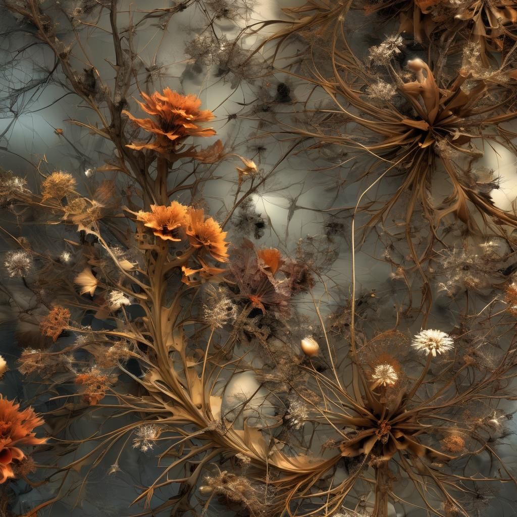 Botanical Fractal Expressionism: Seed Pods and Dried Flowers