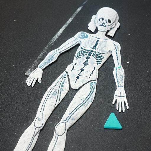 Chalk Outline at Crime Scene