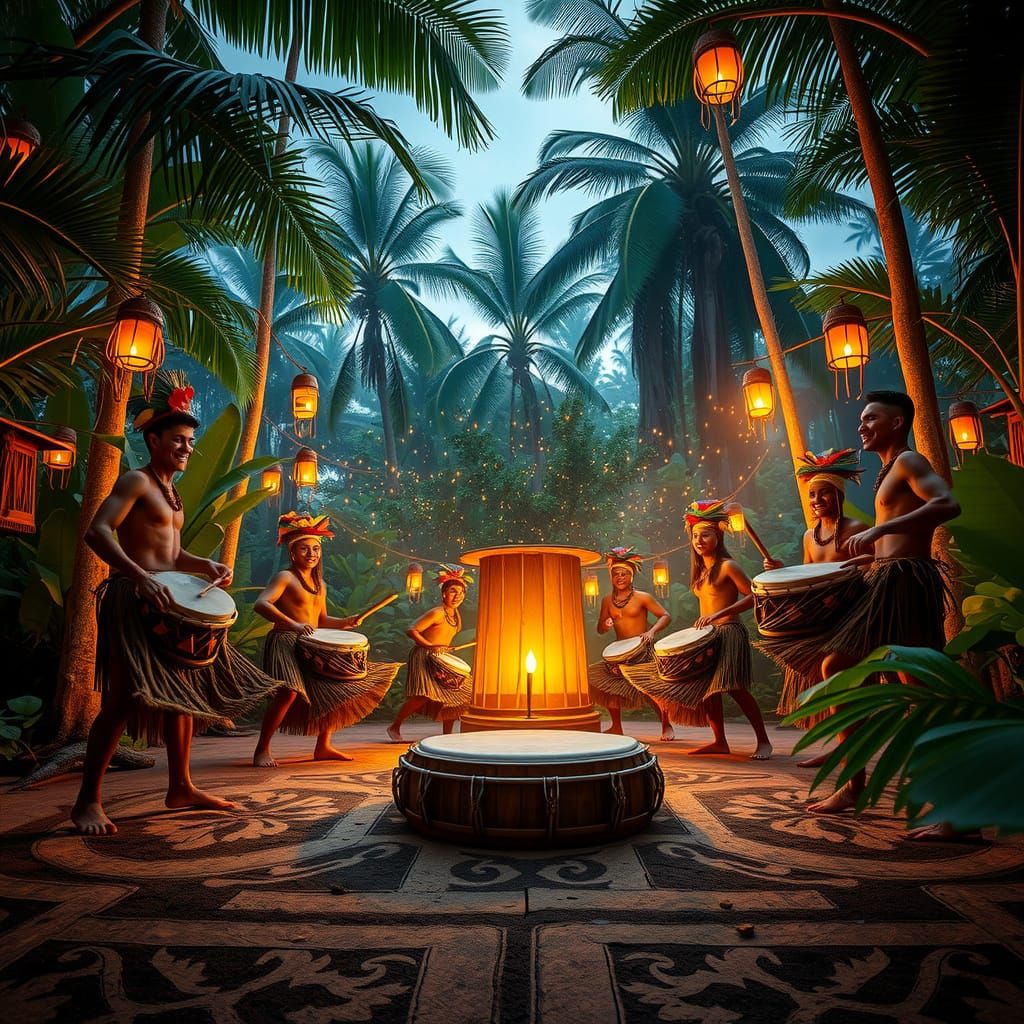 Rainforest Tribal Drumming Festival at Twilight