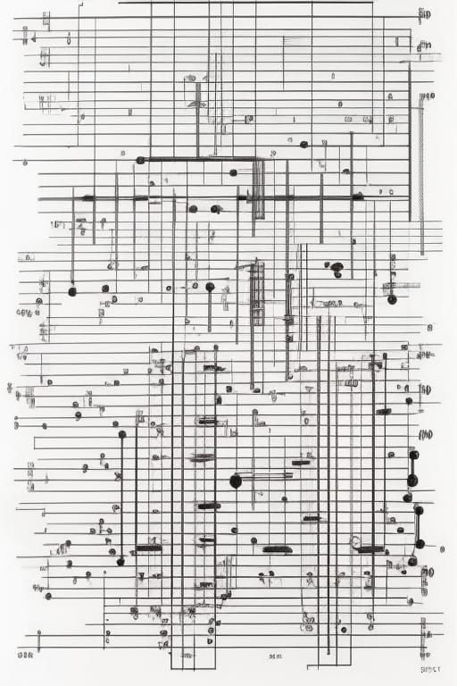 Experimental Graphic Score in Brutalist Style