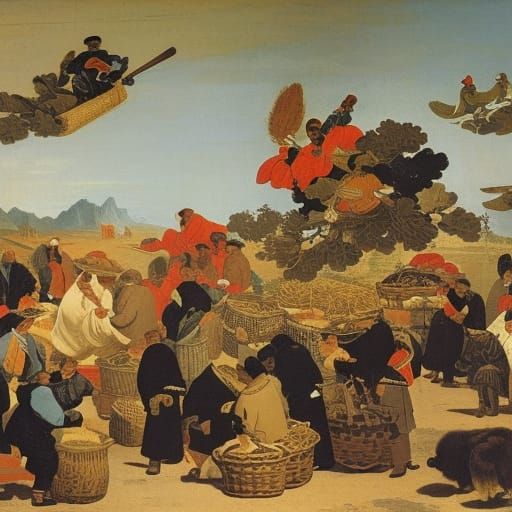 Chairman Mao at Harvest Festival, Socialist Realism
