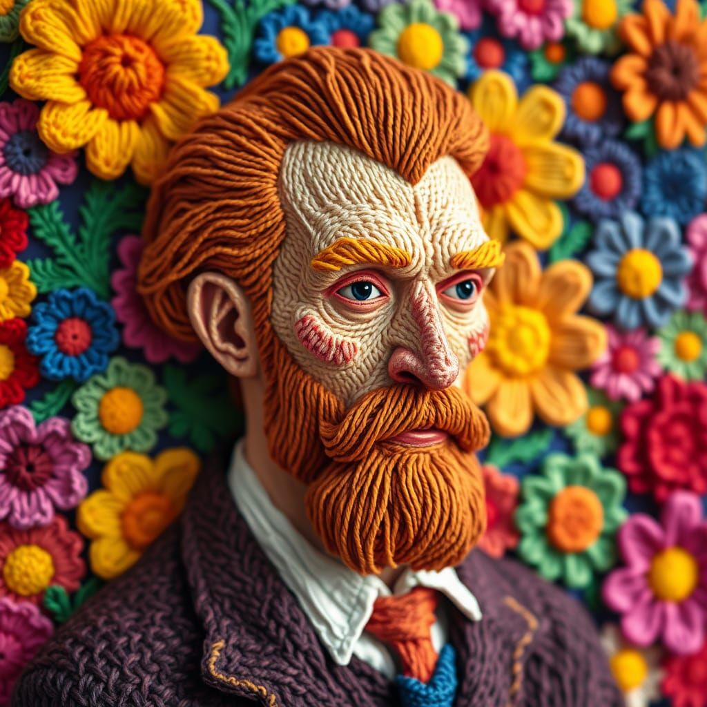 Yarn Gogh: 3D Portrait in Vivid Colors