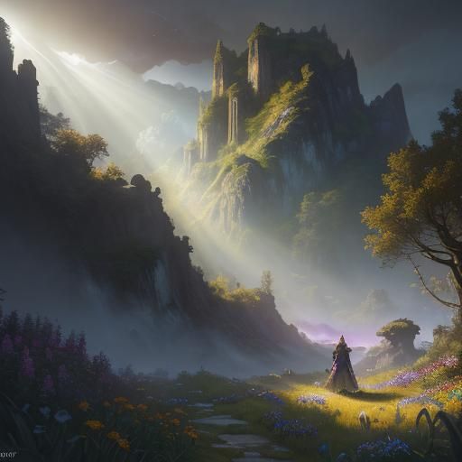 Magical Meadow Dance in Hyperrealistic Style