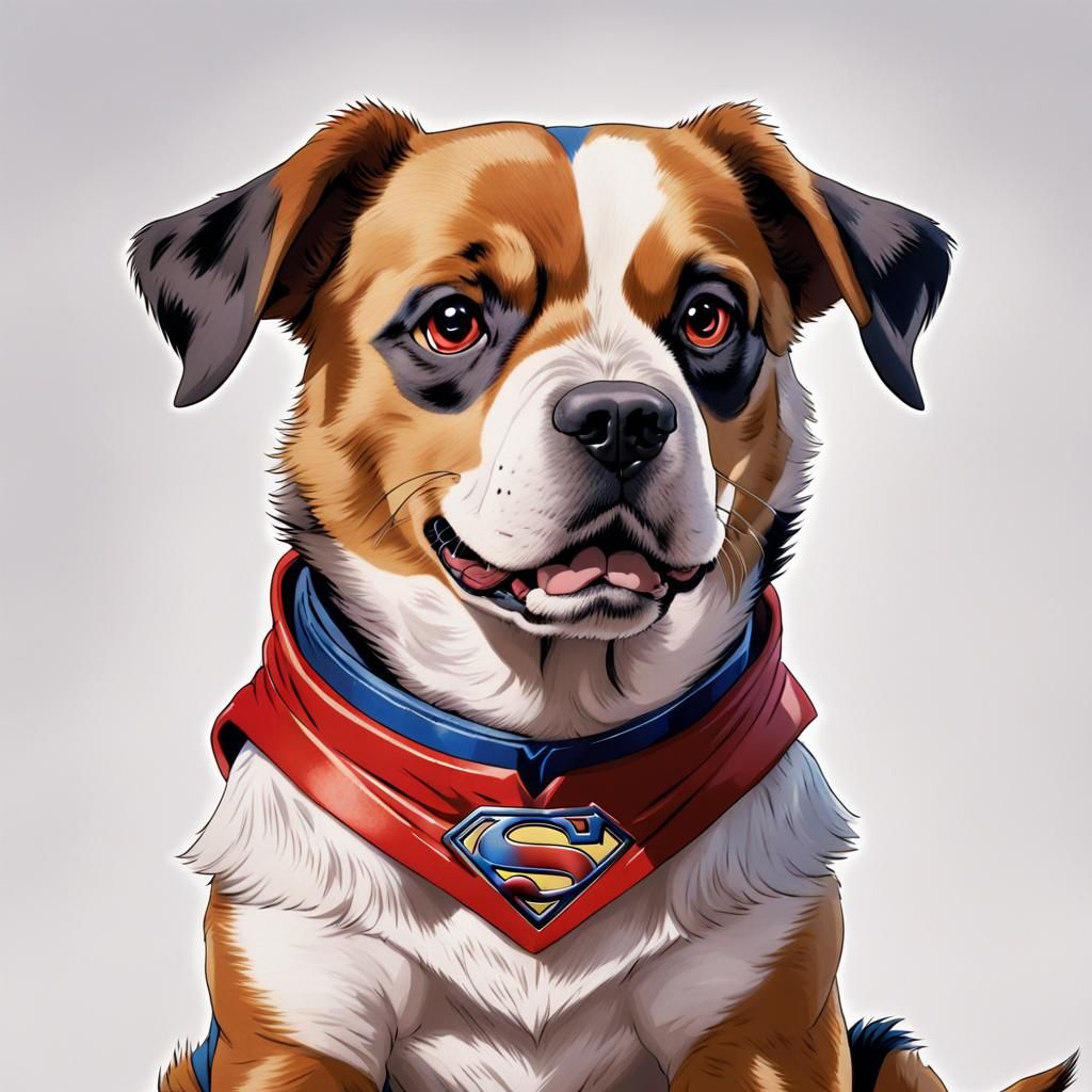 Anime Style Superman Dog