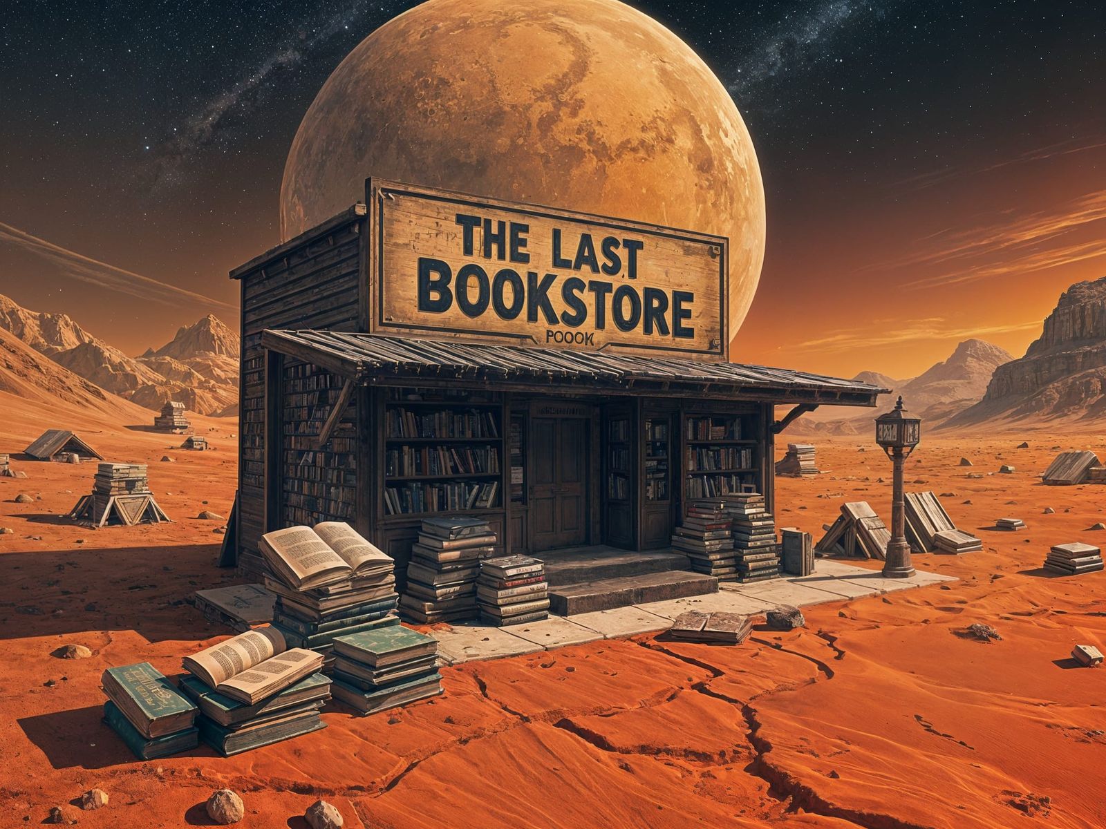 Mars' Last Bookstore in a Red Desert Oasis