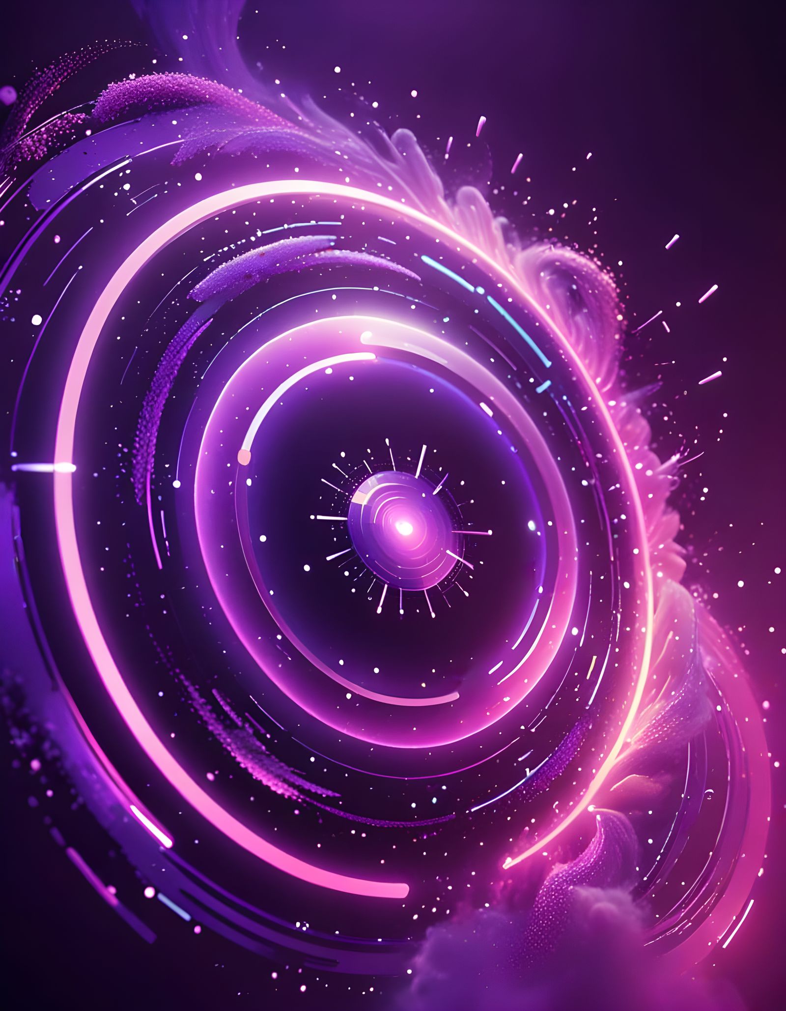 Ambient Wellness Tech Interface with Glowing Lights